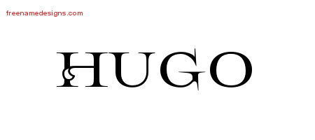Flourishes Name Tattoo Designs Hugo Graphic Download