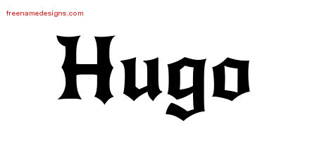 Gothic Name Tattoo Designs Hugo Download Free