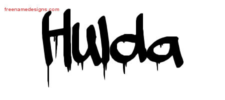 Graffiti Name Tattoo Designs Hulda Free Lettering