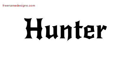 Gothic Name Tattoo Designs Hunter Download Free