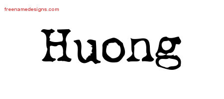 Vintage Writer Name Tattoo Designs Huong Free Lettering