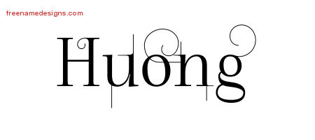 Decorated Name Tattoo Designs Huong Free