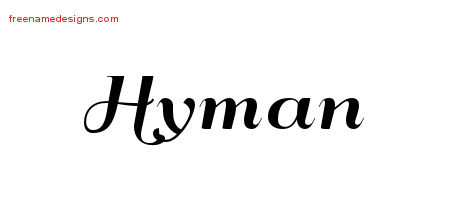 Art Deco Name Tattoo Designs Hyman Graphic Download