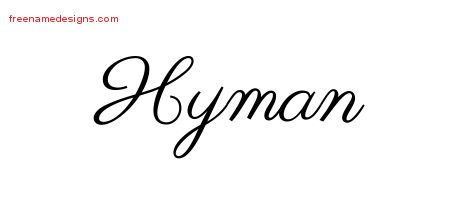 Classic Name Tattoo Designs Hyman Printable