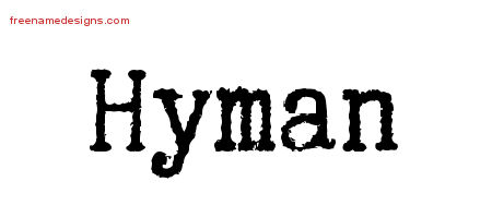 Typewriter Name Tattoo Designs Hyman Free Printout