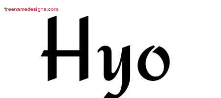 Calligraphic Stylish Name Tattoo Designs Hyo Download Free