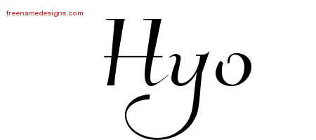 Elegant Name Tattoo Designs Hyo Free Graphic