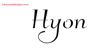 Elegant Name Tattoo Designs Hyon Free Graphic