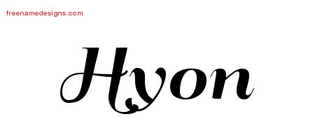 Art Deco Name Tattoo Designs Hyon Printable