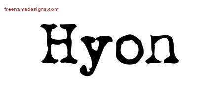 Vintage Writer Name Tattoo Designs Hyon Free Lettering
