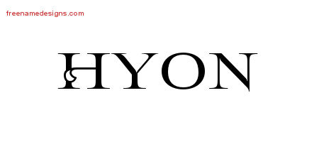 Flourishes Name Tattoo Designs Hyon Printable