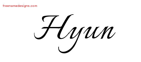 Calligraphic Name Tattoo Designs Hyun Download Free