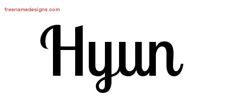 Handwritten Name Tattoo Designs Hyun Free Download