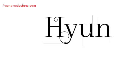 Decorated Name Tattoo Designs Hyun Free