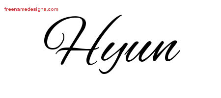 Cursive Name Tattoo Designs Hyun Download Free
