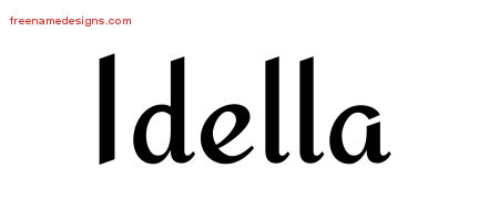 Calligraphic Stylish Name Tattoo Designs Idella Download Free