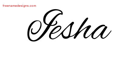 Cursive Name Tattoo Designs Iesha Download Free