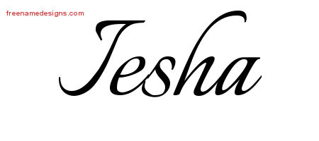 Calligraphic Name Tattoo Designs Iesha Download Free