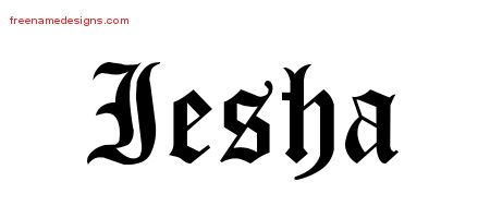 Blackletter Name Tattoo Designs Iesha Graphic Download