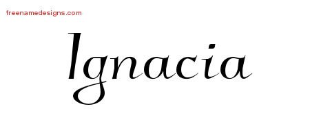 Elegant Name Tattoo Designs Ignacia Free Graphic