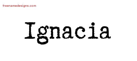 Typewriter Name Tattoo Designs Ignacia Free Download