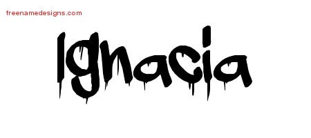 Graffiti Name Tattoo Designs Ignacia Free Lettering