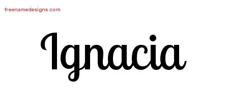 Handwritten Name Tattoo Designs Ignacia Free Download