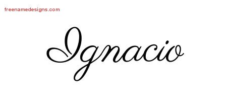 Classic Name Tattoo Designs Ignacio Printable