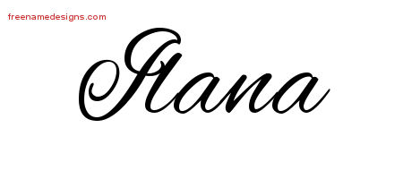 Cursive Name Tattoo Designs Ilana Download Free