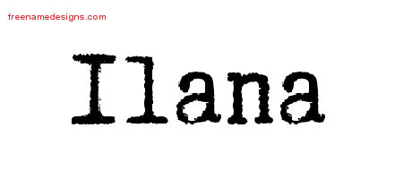 Typewriter Name Tattoo Designs Ilana Free Download