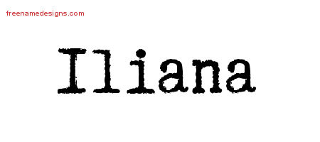 Typewriter Name Tattoo Designs Iliana Free Download