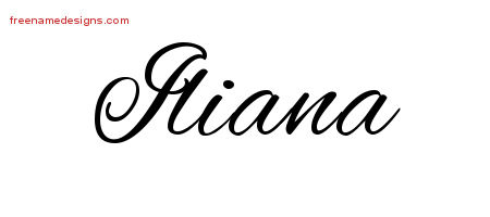 Cursive Name Tattoo Designs Iliana Download Free