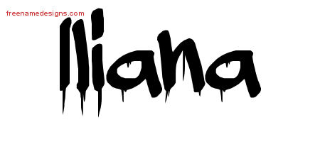 Graffiti Name Tattoo Designs Iliana Free Lettering