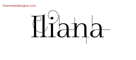 Decorated Name Tattoo Designs Iliana Free