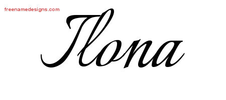 Calligraphic Name Tattoo Designs Ilona Download Free