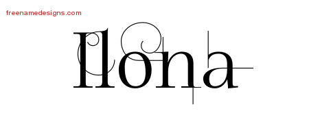 Decorated Name Tattoo Designs Ilona Free
