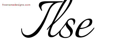 Calligraphic Name Tattoo Designs Ilse Download Free