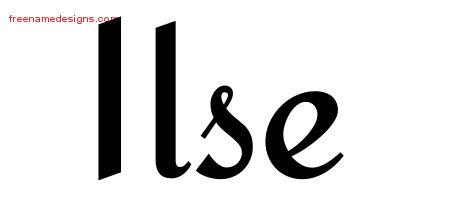Calligraphic Stylish Name Tattoo Designs Ilse Download Free