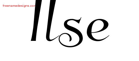 Elegant Name Tattoo Designs Ilse Free Graphic