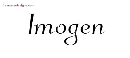Elegant Name Tattoo Designs Imogen Free Graphic