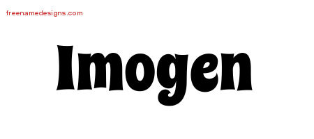 Groovy Name Tattoo Designs Imogen Free Lettering