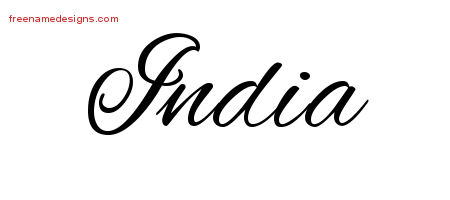 Cursive Name Tattoo Designs India Download Free