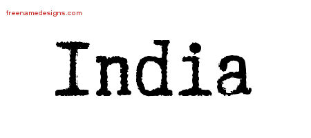 Typewriter Name Tattoo Designs India Free Download