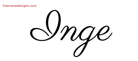 Classic Name Tattoo Designs Inge Graphic Download