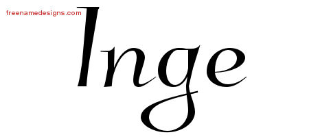 Elegant Name Tattoo Designs Inge Free Graphic