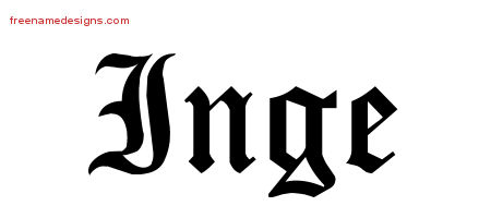 Blackletter Name Tattoo Designs Inge Graphic Download