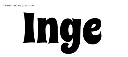 Groovy Name Tattoo Designs Inge Free Lettering Groovy Name Tattoo Designs Inge Free Lettering