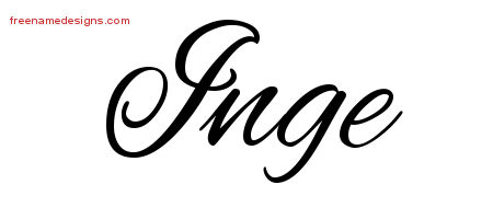 Cursive Name Tattoo Designs Inge Download Free