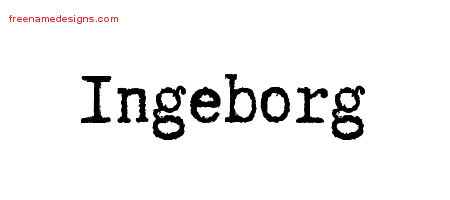 Typewriter Name Tattoo Designs Ingeborg Free Download