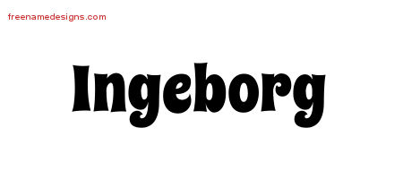 Groovy Name Tattoo Designs Ingeborg Free Lettering